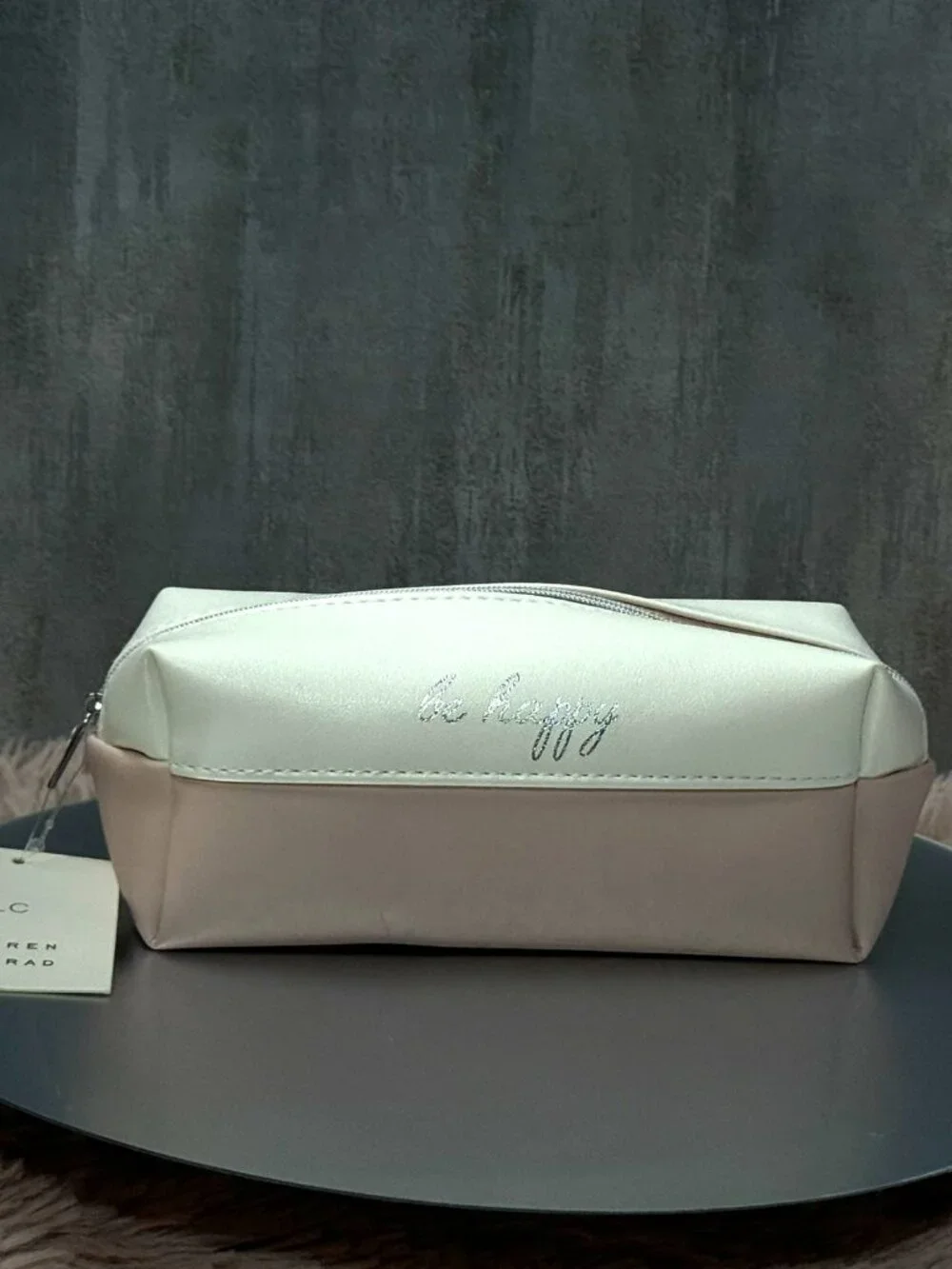 NWT Lauren Conrad Be Happy Cosmetic/Brush Bag